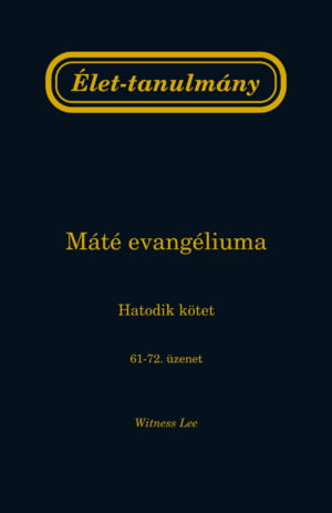 Borítókép a(z) „Élet-tanulmány Máté evangéliumáról, 6. kötet” című könyvhöz